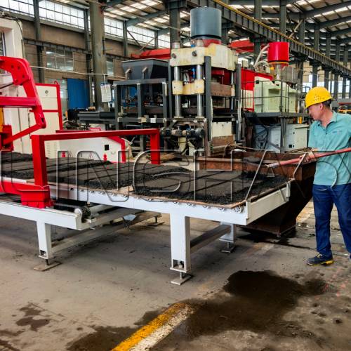 QT12-15 production line assembly at LINGHAO factory
